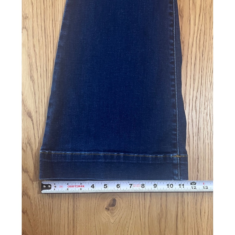 Judy Blue Flare Jeans Women 16W Long Dark Blue High Rise Boho Denim - Picture 7 of 7